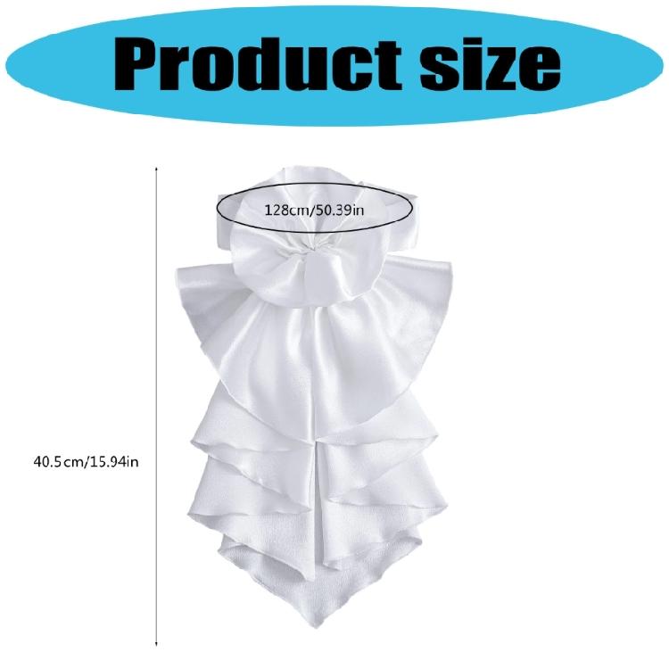 Courtstyle Jabot Drape Collar Neckpiece For Women Formal Occasion Sweater Blouse Costume Collar Decorative Accessory