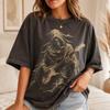 Grim Reaper Guitar T-Shirt, Vintage Skeleton Rock Tee, Gothic Metal Graphic