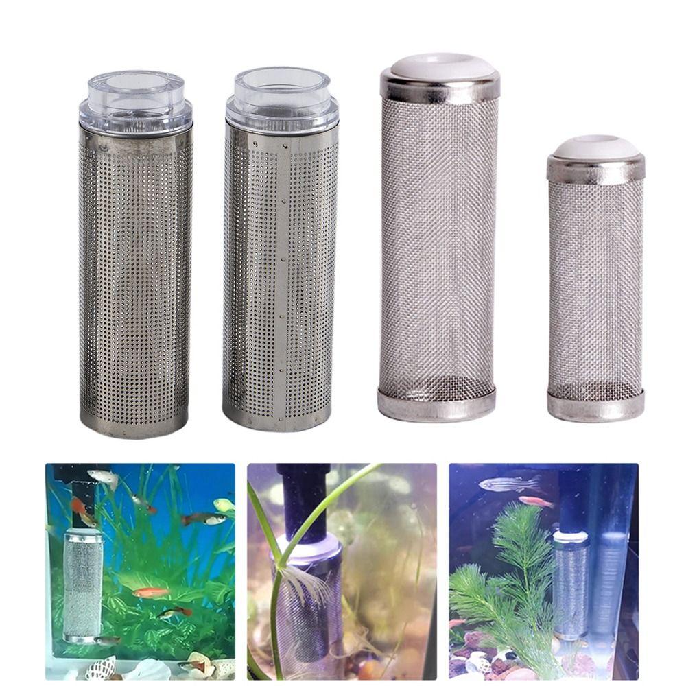 Cylinder Aquarium Inflow Inlet Filter Stainless Steel Useful Inflow Inlet Protect Caps 12mm/16mm Durable Aquarium Filter