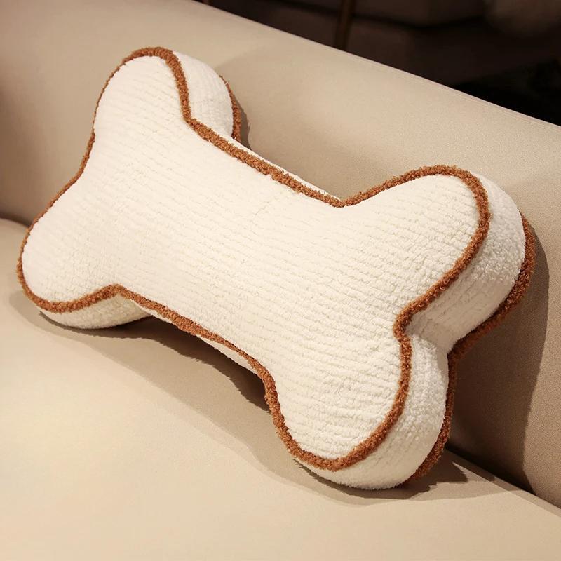 65cm Creative  Bone Plush Soft  Bone Type Headrest Roll Pillow Backrest Pillow Suitable for Car  Car Sofa Bed  Room Decor