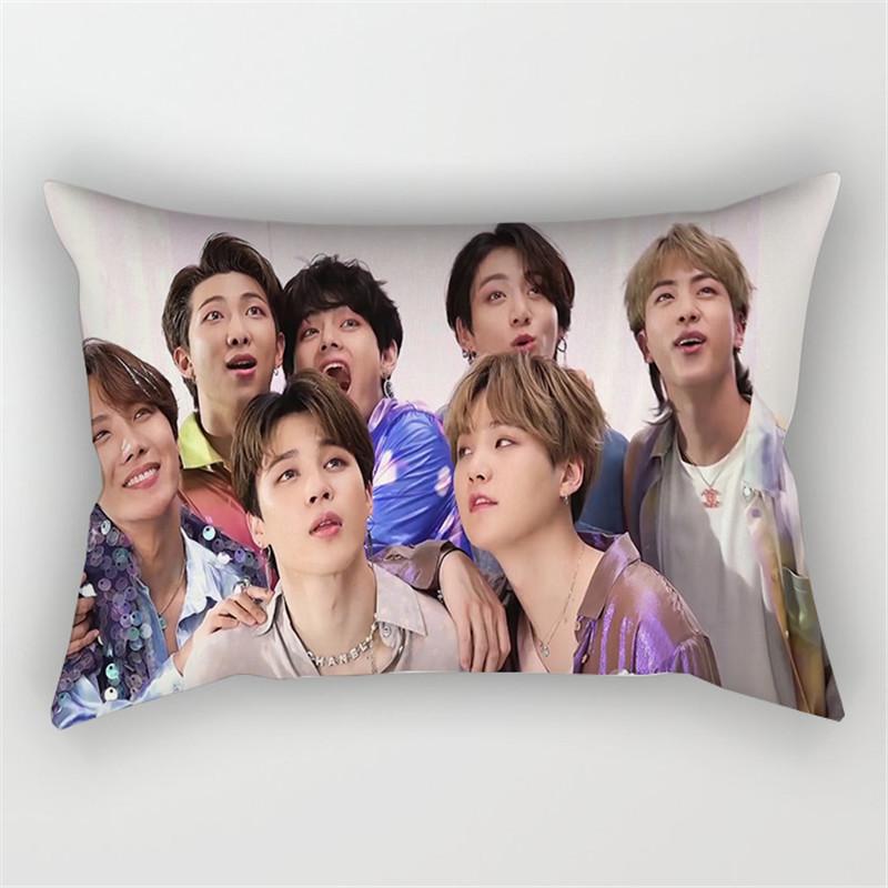 Bangtan Boys Kpop Bts Print Pillowcase Cover Bed Seat Square Pillow Home Cover