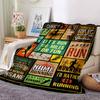 Running Motivation Posters For Fitness Enthusiasts Multipurpose Personalized Text Durable Comfort Throw For Sofa Couch Office Bed Picnics Four Seasons