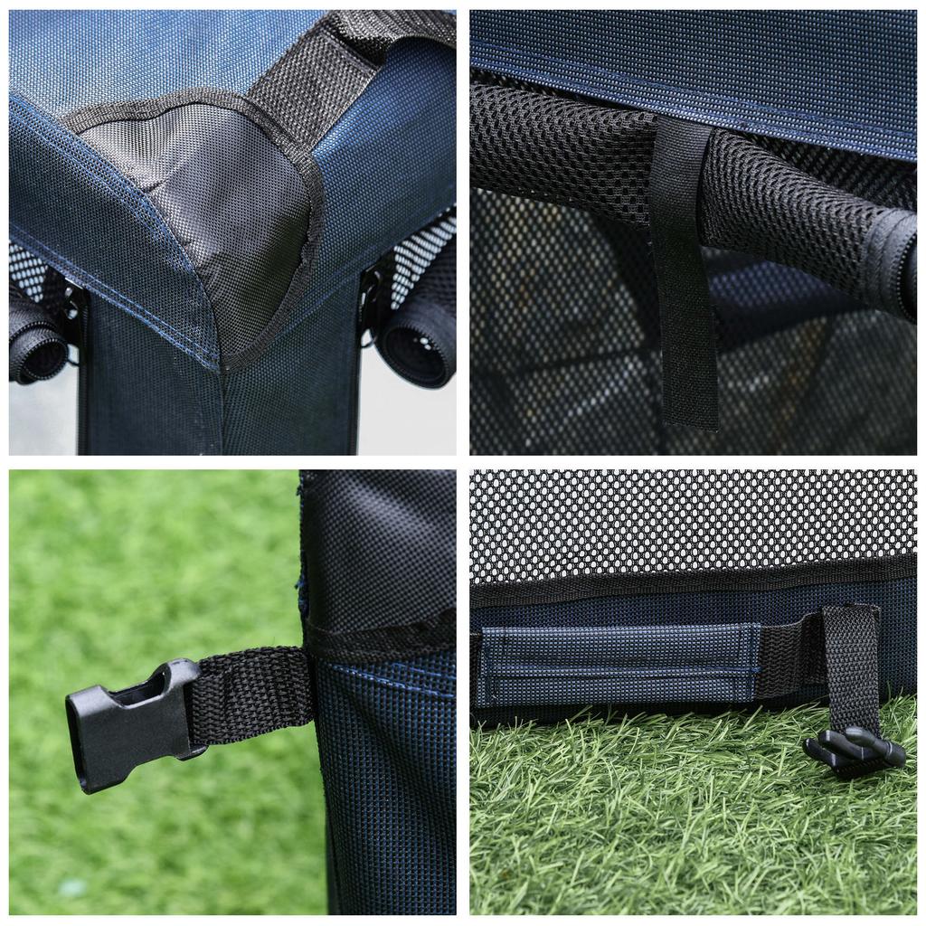Foldable Pet Carrier for Small and Miniature Dogs, Portable Cat Carrier Soft Side Pet Travel Crate with Removable Mat, Storage Bags