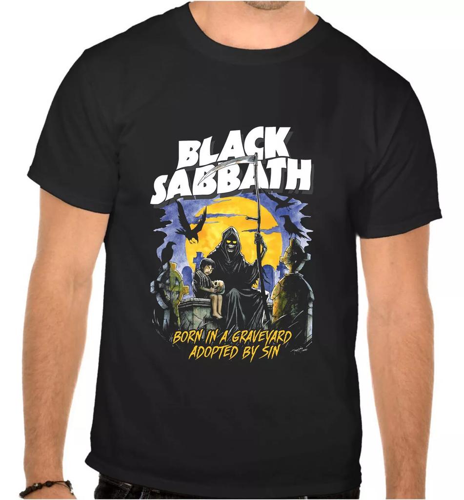 Black Sabbath Rock Music Logo BLACK T-Shirt - 1044-
