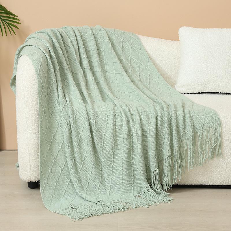 Hotel Homestay Bed-end Towel Decorative Home Living Room Carpet Knitted Blanket Nordic Minimalist Sofa Cover Soft Nap Blanket