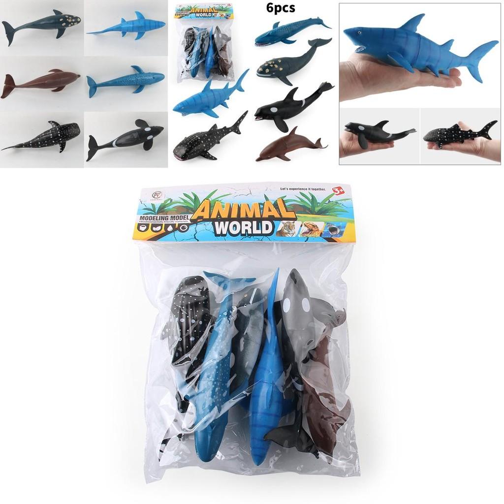 Childrens Marine Animal Model Set With Plastic Replicas For Educational Play