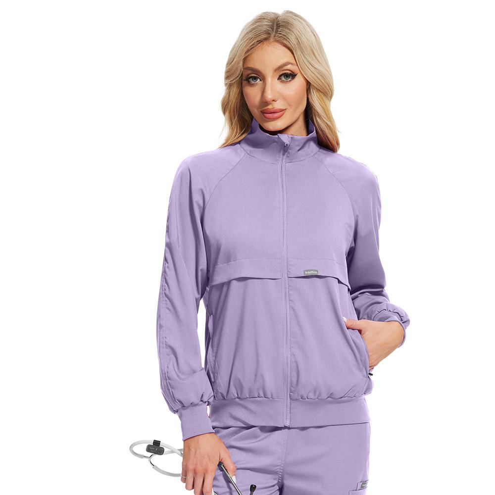 Uniforms Coat Woman Men Nursing Long Sleeve Scrubs Jackets Medical Hospital Clothing Zipper Jacket Doctor