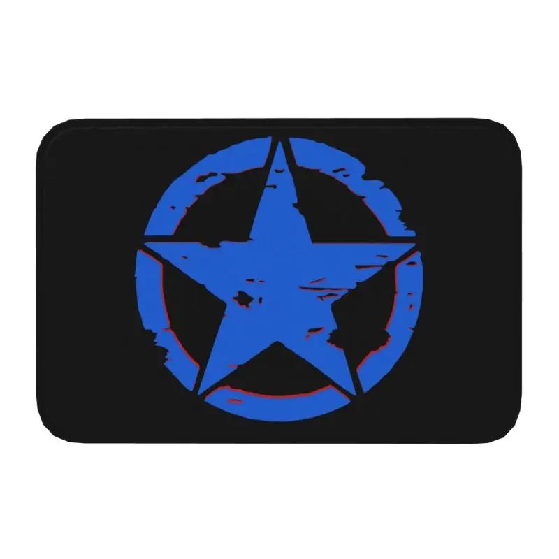 America Tactical Army Military Star Doormat Non-Slip Kitchen Bathroom Mat Toilet Floor Door Entrance Carpet Rug