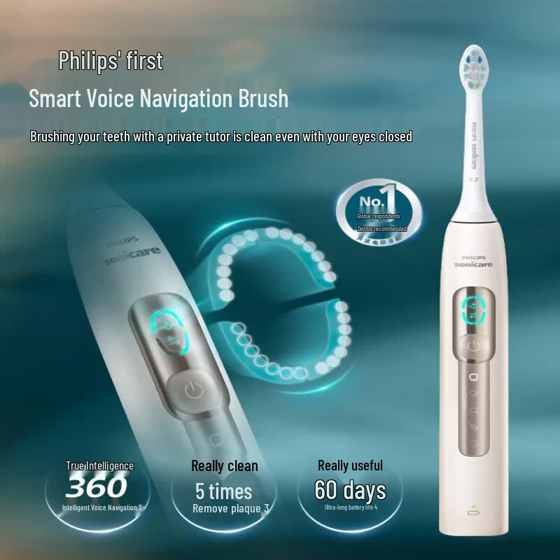 Philips Diamond Smart Voice Electric Toothbrush CN plug (adapter included)