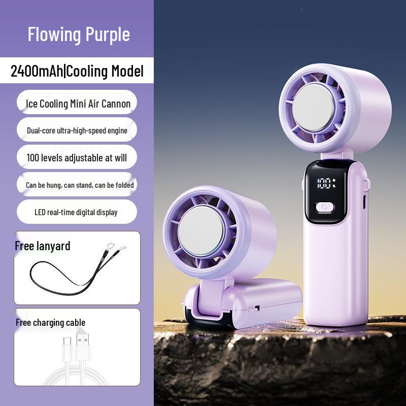 2025 Portable Leafless Turbine Cooling Fan with Ice Pack