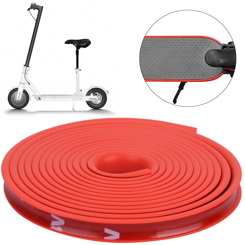 Waterproof Anti collision Rubber Protection Cover Strip for Xiaomi Electric Scooter(Red)