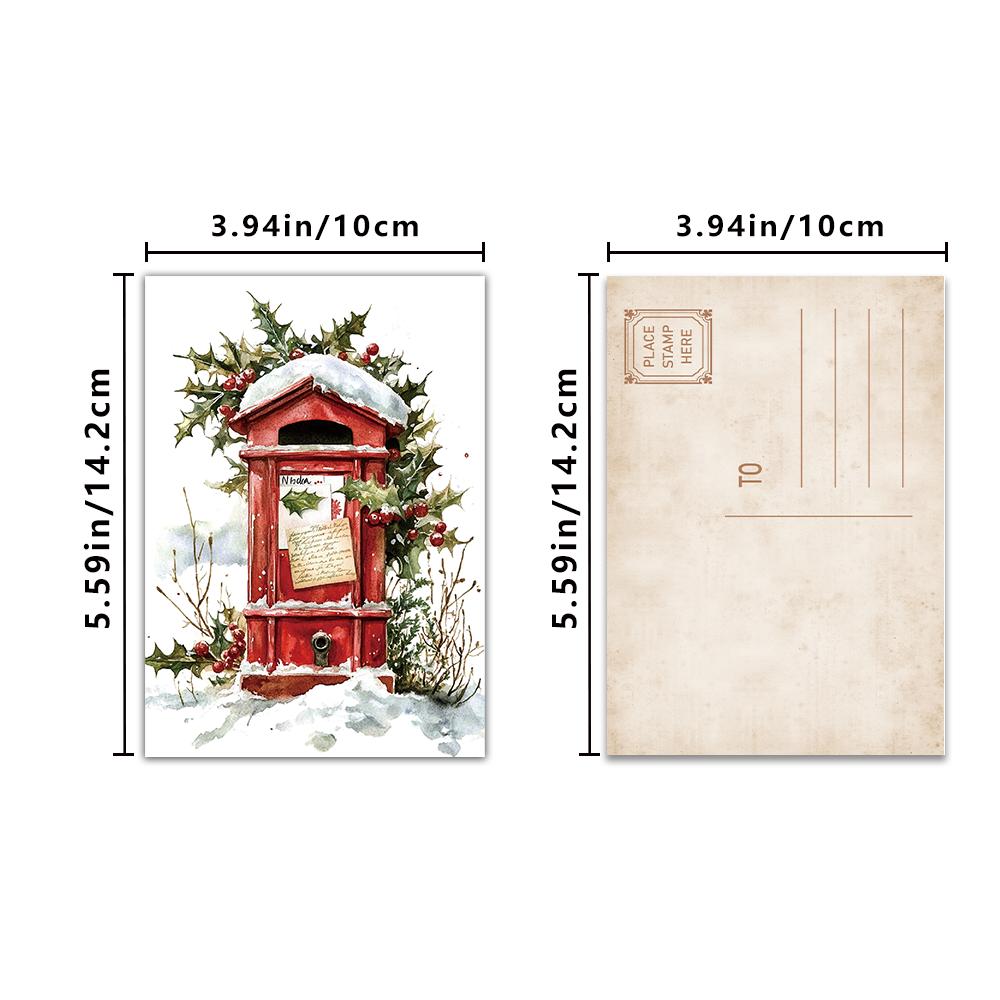 32, Vintage Christmas Postcards, Christmas, Birthday/Anniversary Gifts, Collectibles, Perfect for Gifting, Mail-Ready.