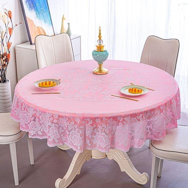 Large Wash-Free Round Tablecloth for Dining and Hotel Use - New Year Boutique Edition