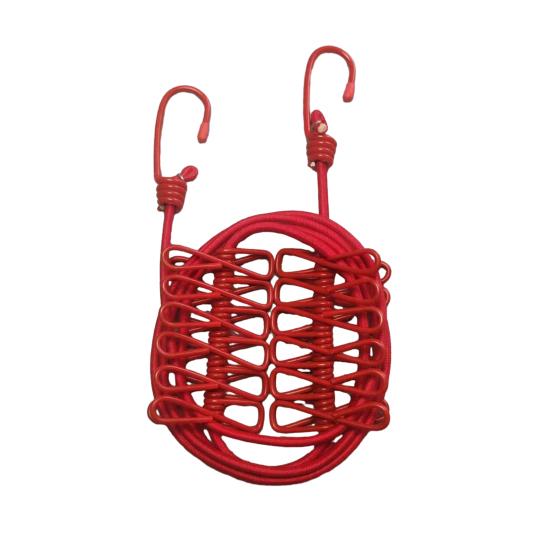 Portable Clothesline with 12 Clips Heavy Duty Laundry Rope Bathroom Laundry Room Indoor Outdoor Camping Travel Clothes Drying Line