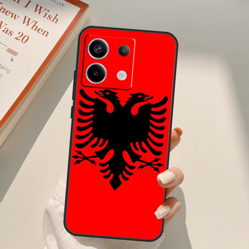 Albanian Flag Eagle Funda For Xiaomi Redmi Note 14 13 12 10 11 15 Pro Plus Case For Redmi 15C 10C 12C 13C 14C 15