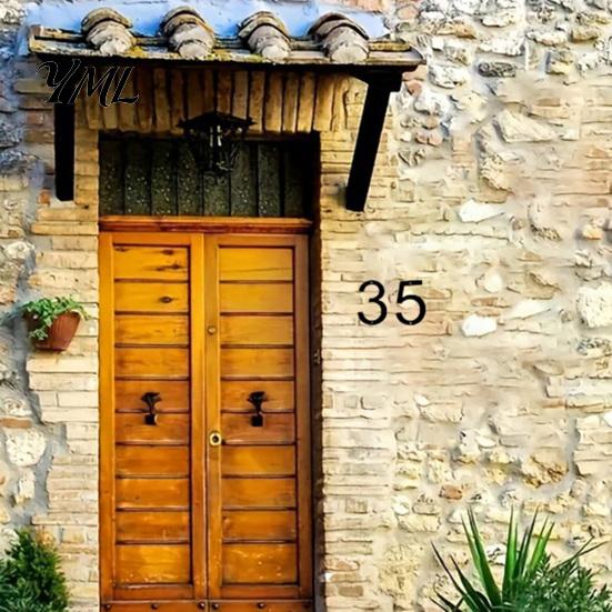 Wall Mount Address Number 3D House for Outside, Modern 0-9 Floating Numbers, Outdoor Mounted Numbers Weather-proof Metal Sign Door, Mailbox,