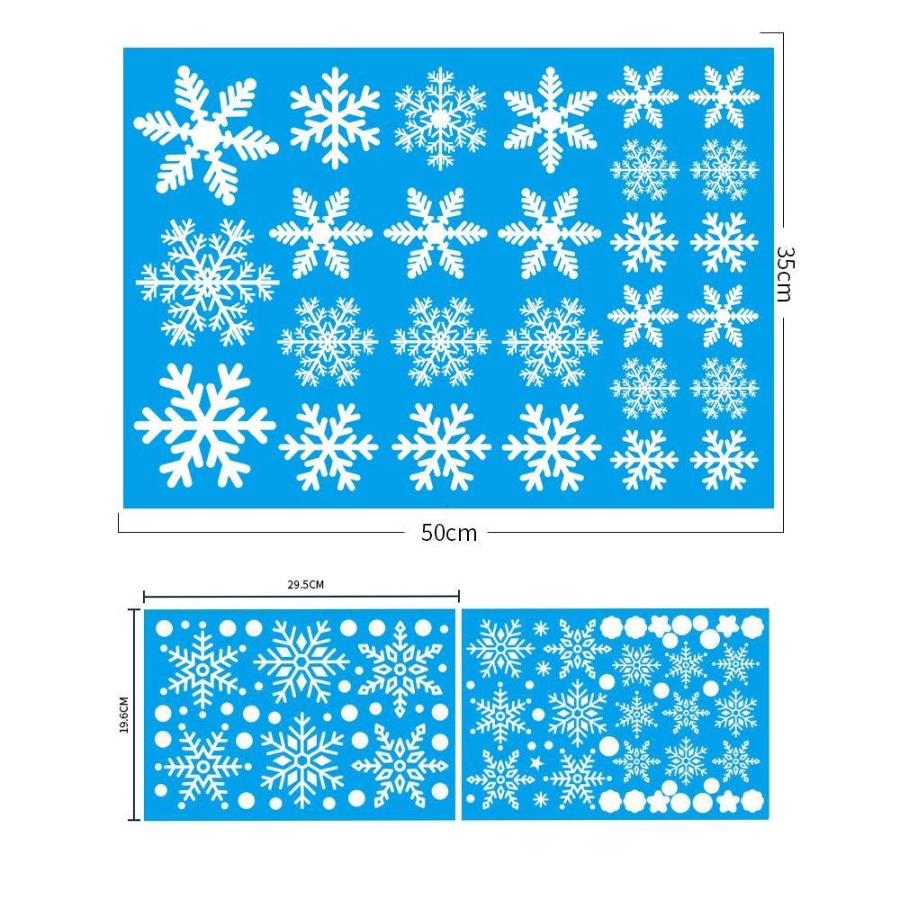 Snowflakes Christmas Decorations Stickers PVC Merry Christmas Snowflake Static Stickers High Quality Home Decoration