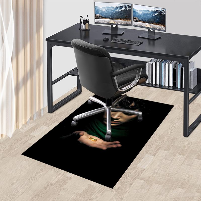 

Ring,Shadow Polyester Office Carpet Chair Mats, Home Decor Dormitory Floor Protector with Anti-Skid Backing, Large Area Coverage,Christmas d 60cm by 90cm