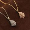 Necklace Shiny Adjustable Women Waterdrop Shape Rhinestone Pendant Chain for Travel Party