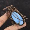 Owyhee Blue Opal Gemstone Pendant Copper Wire Wrapped Pendant Handmade Pendant Wire Wrap Jewelry Stylish Pendant Gift For Her Copper Jewelry