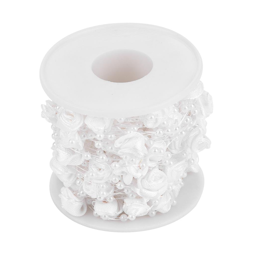 10m Roll Rose Artificial Pearl Wire Beads Garland String DIY Wedding Decoration