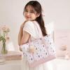 Floral Pink Girly Tote Bag: Cute, Large-Capacity, Versatile Shoulder Bag for Students