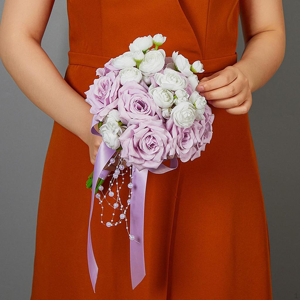 Künstlicher Rosenblumenstrauß für Hochzeit und Brautparty