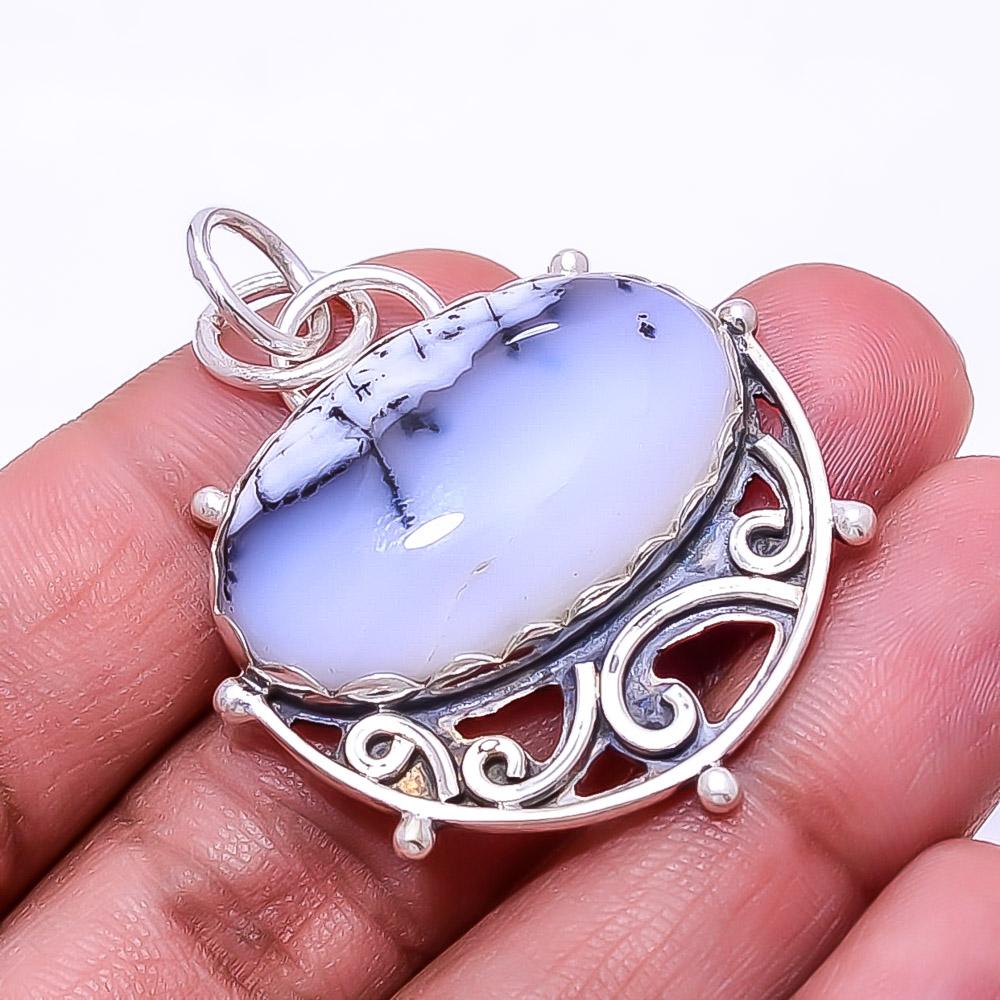 

Dendritic Agate - Brazil Designer Handmade 925 Sterling Silver Pendant 1.68 P16