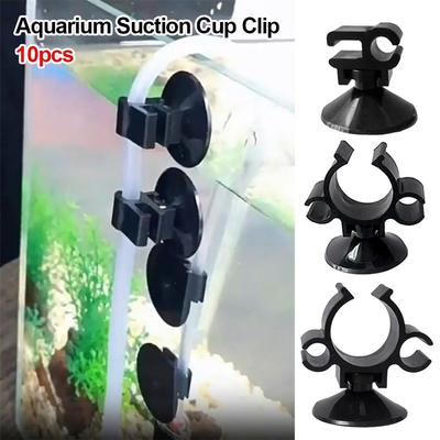 10Pcs Black Aquarium Suction Cup Clip 6/16/20mm Oxygen Tube Clip  for Oxygen Tube Hose Pump