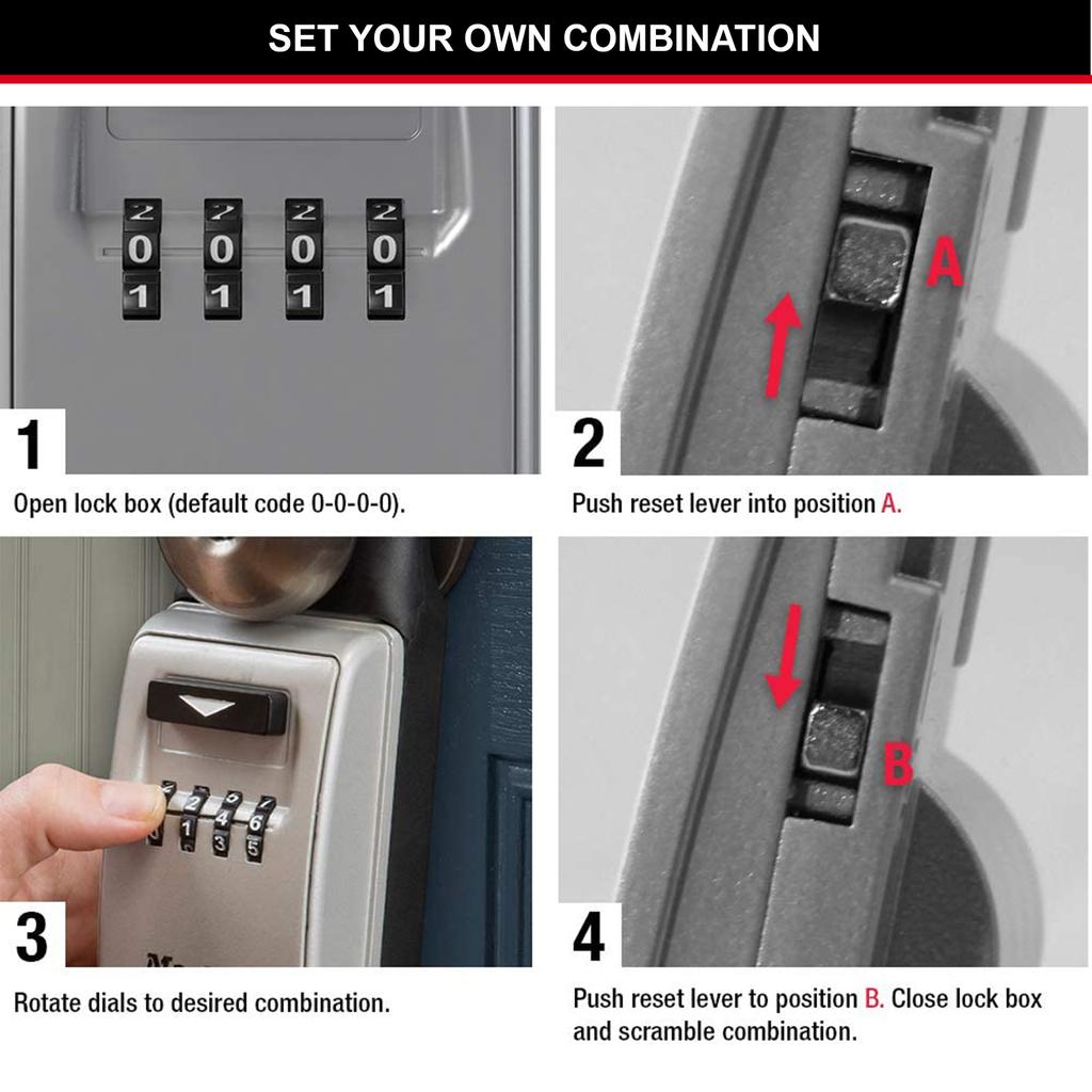 Master Lock Portable Key Safe with Adjustable Shackle, Medium, Outdoor