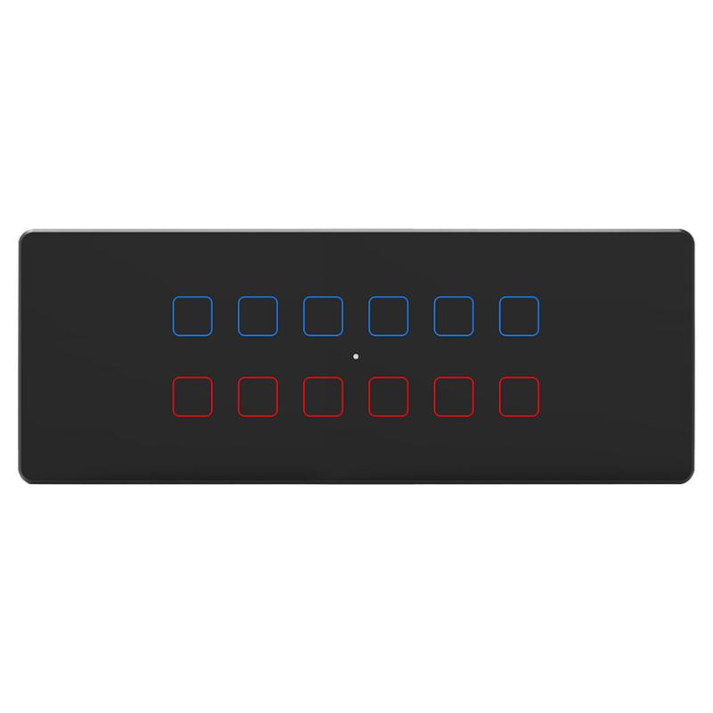 For Tuya Smart WiFi Glass Touch Panel with 4-Way Switch 10A Max. Current for Light Curtains Dimming Fan Control-Combi