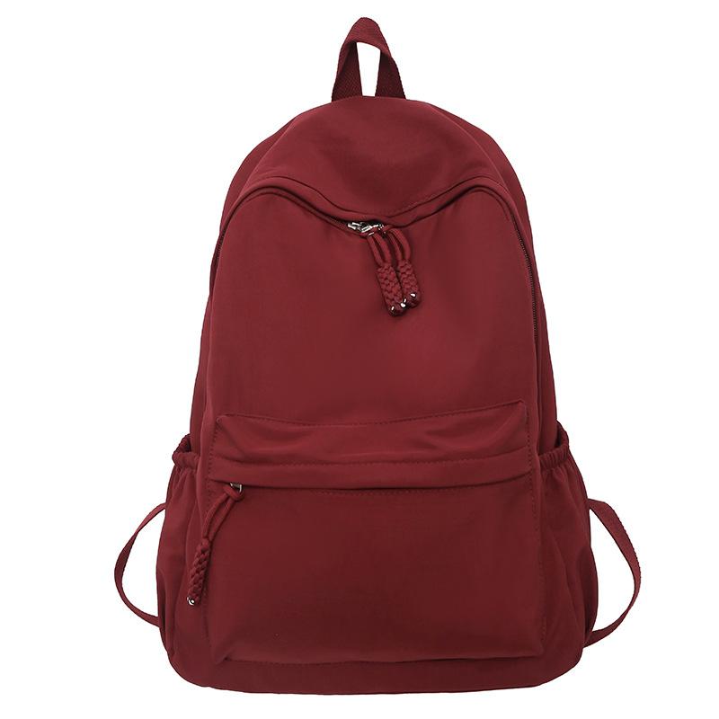 School Bag Girls College Students Burgundy Middle School Students High Quality Fashion Junior High School Students Elementary School Students Backpack