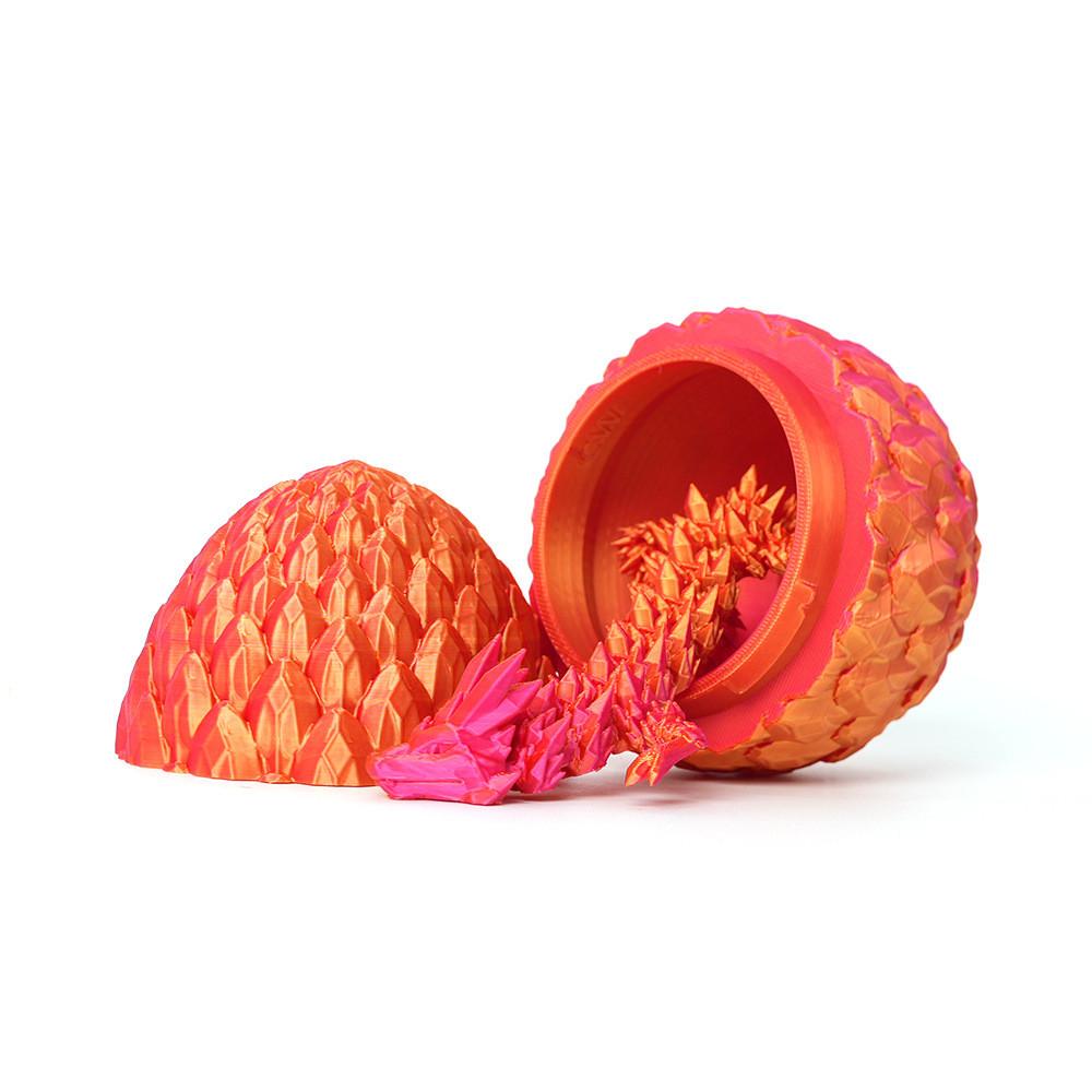 3D Printed Dragon With Egg, Full Articulated Flexible Dragon With Eggs