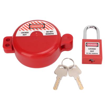 Lockout-Tagout-Ventilschloss mit Sicherheitsvorhängeschloss, hitzebeständig, schlagfest für Gas- und Wasserhähne
