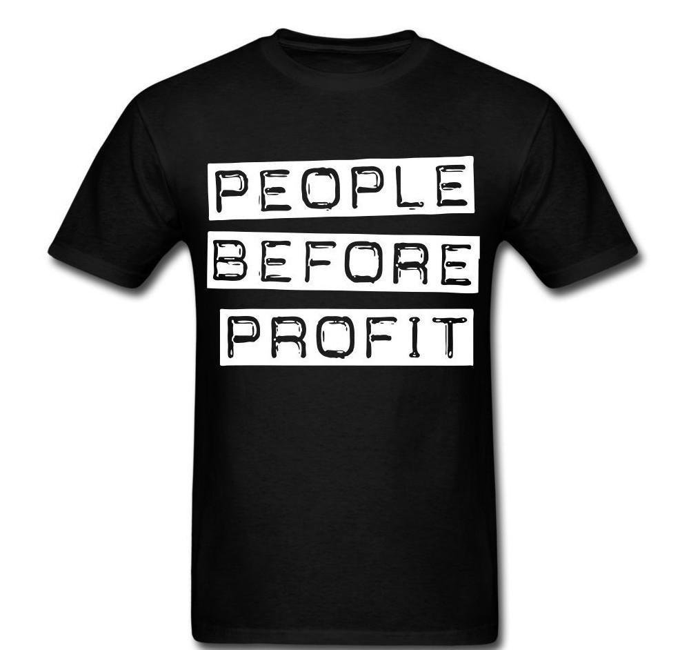 

People before profit money unfair humans rights Tee t-shirt Anonymous L