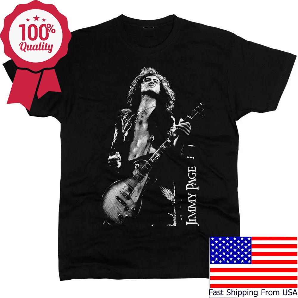 

Jimmy Page Led Zeppelin Cotton Black Men S-2345XL T-Shirt Unisex T-Shirt S