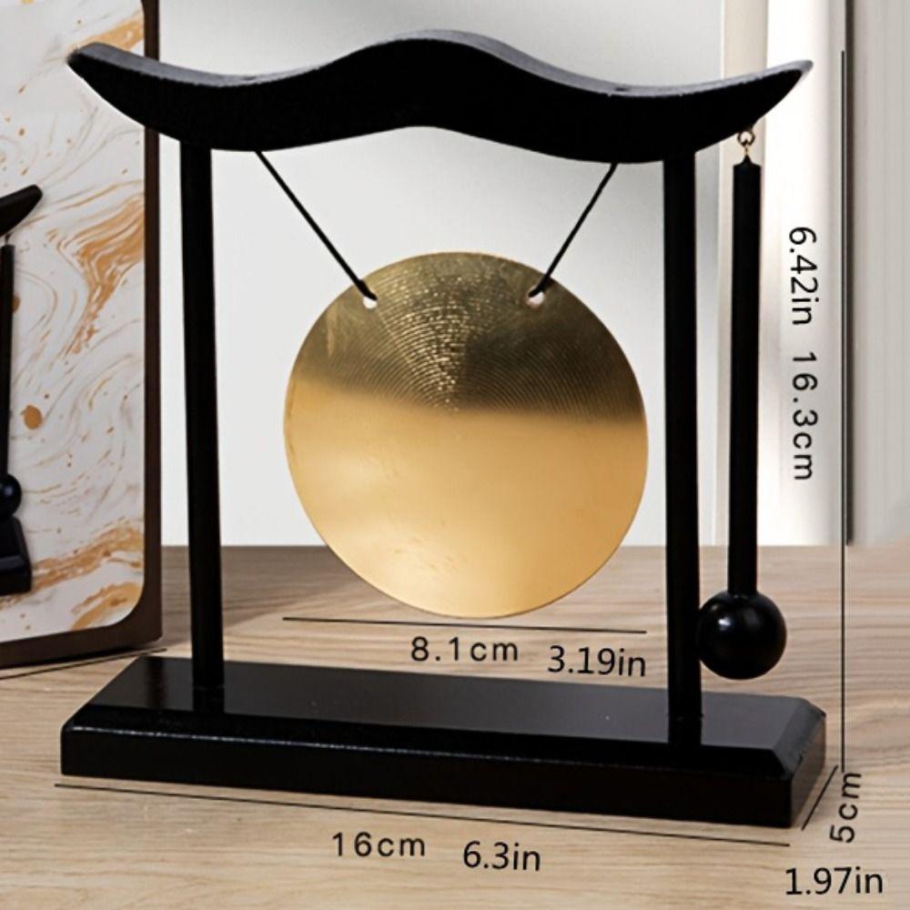 Fortune Copper Bell Relaxation Feng Shui Metal Cymbals Desktop Gong  Living Room Decor