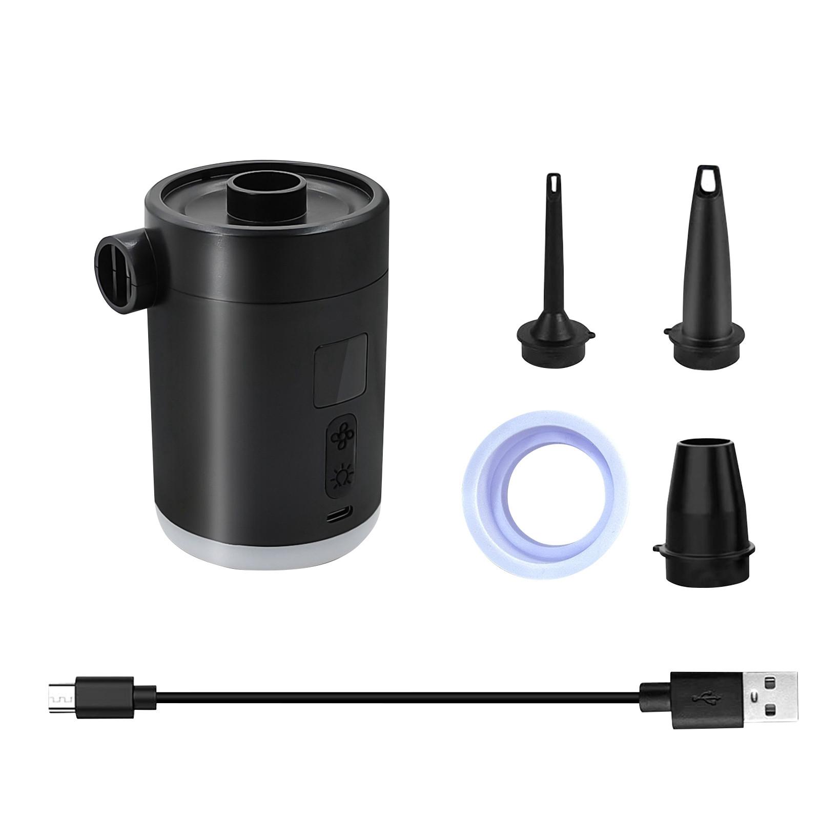 

Портативный электрический наружный нагнетатель запаха может использоваться для надувания матраса с запахом, плавательного круга, дивана-подушки, модели линии передачи данных с подсветкой One Size чёрный