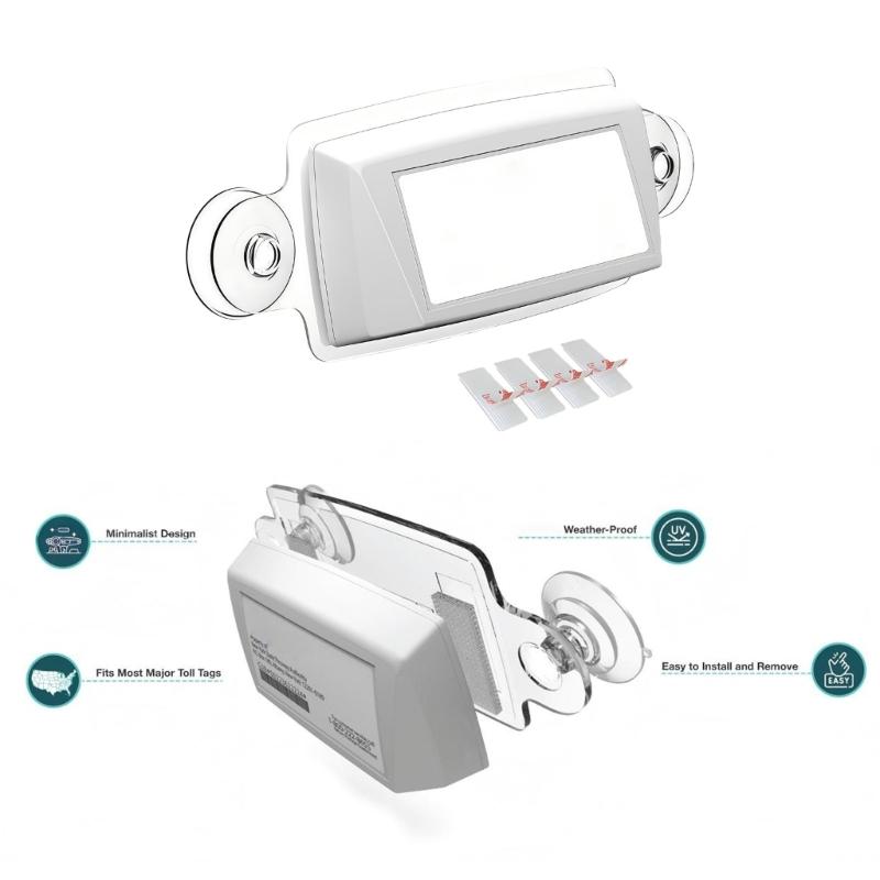 Universal Windshield Pass Card Holder Featurings Suction Cup Quick Installation for Cars SUVs Motorcycles