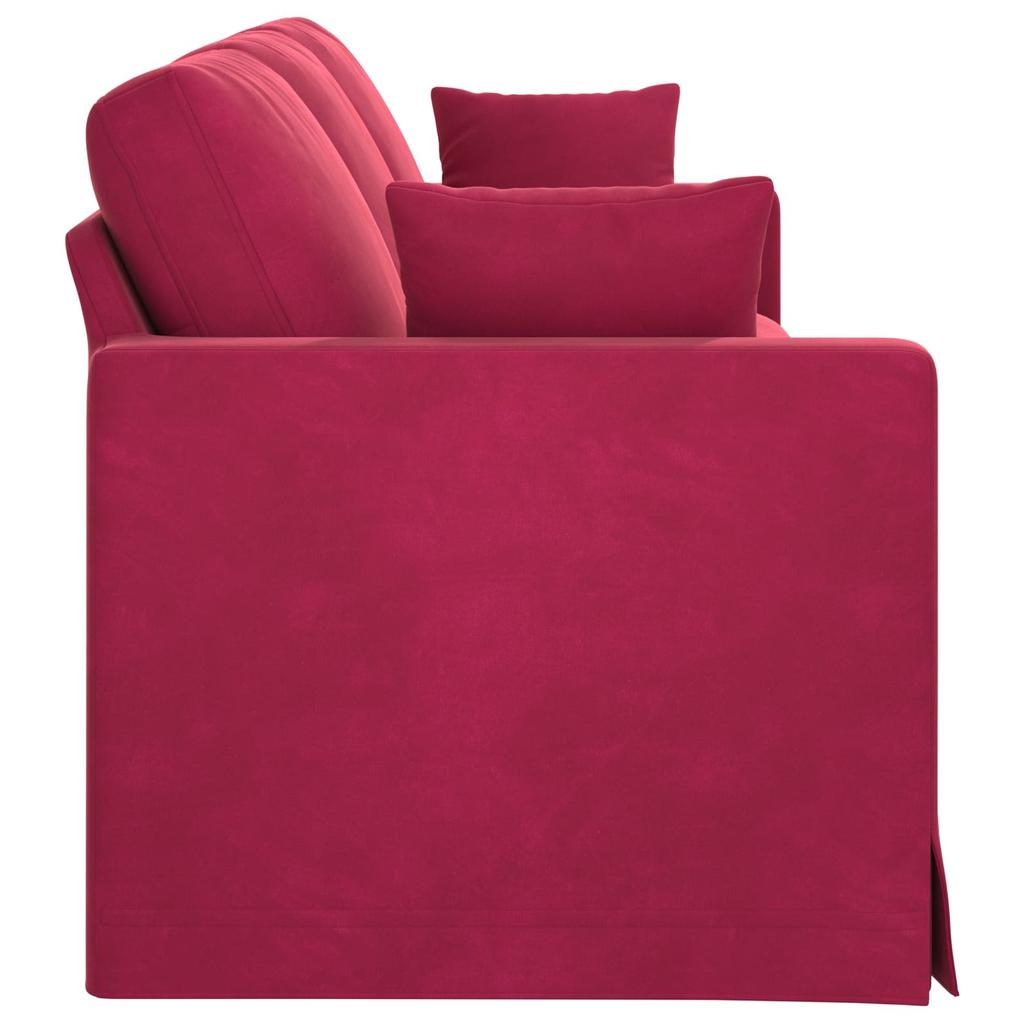 Sofa Burgundy 228 x 78 x 80 cm Velvet