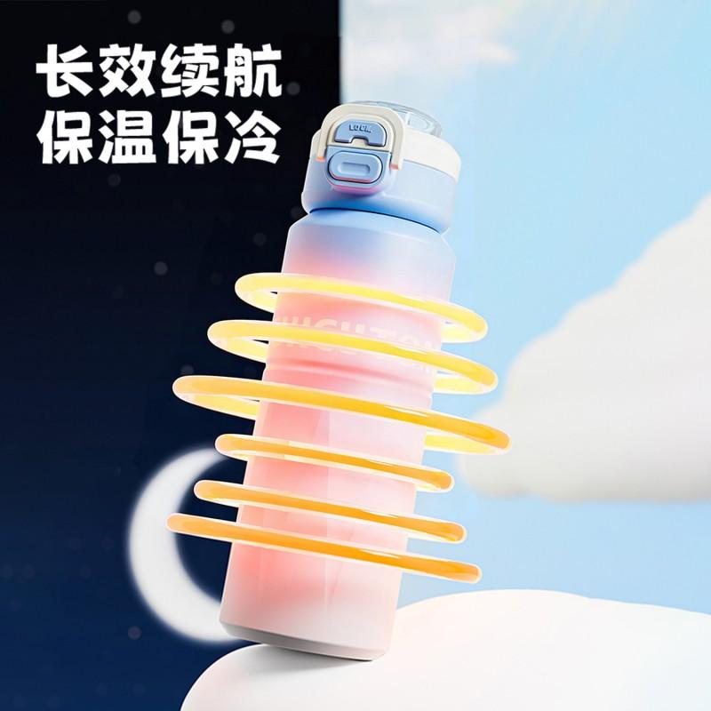Stainless Steel Insulated Water Bottle Kids Students 500ml 800ml Double Drink Lid Portable Thermos Cup Outdoor School Use