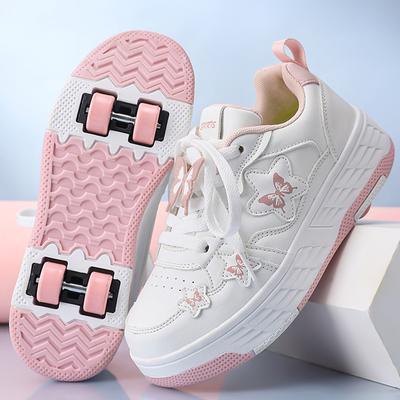 29-40 Kid's Four Wheel Sports Boots Roller Skating Removable Student Skating Shoes Sports Shoes Girl Skate Shoes