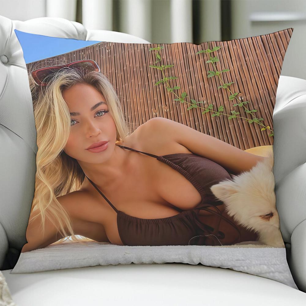 

HHannah Palmer Internet celebrity cushion cover Birthday Anniversary Gifts Double Sided Printed Zipper Cushion Cover 30x30cm
