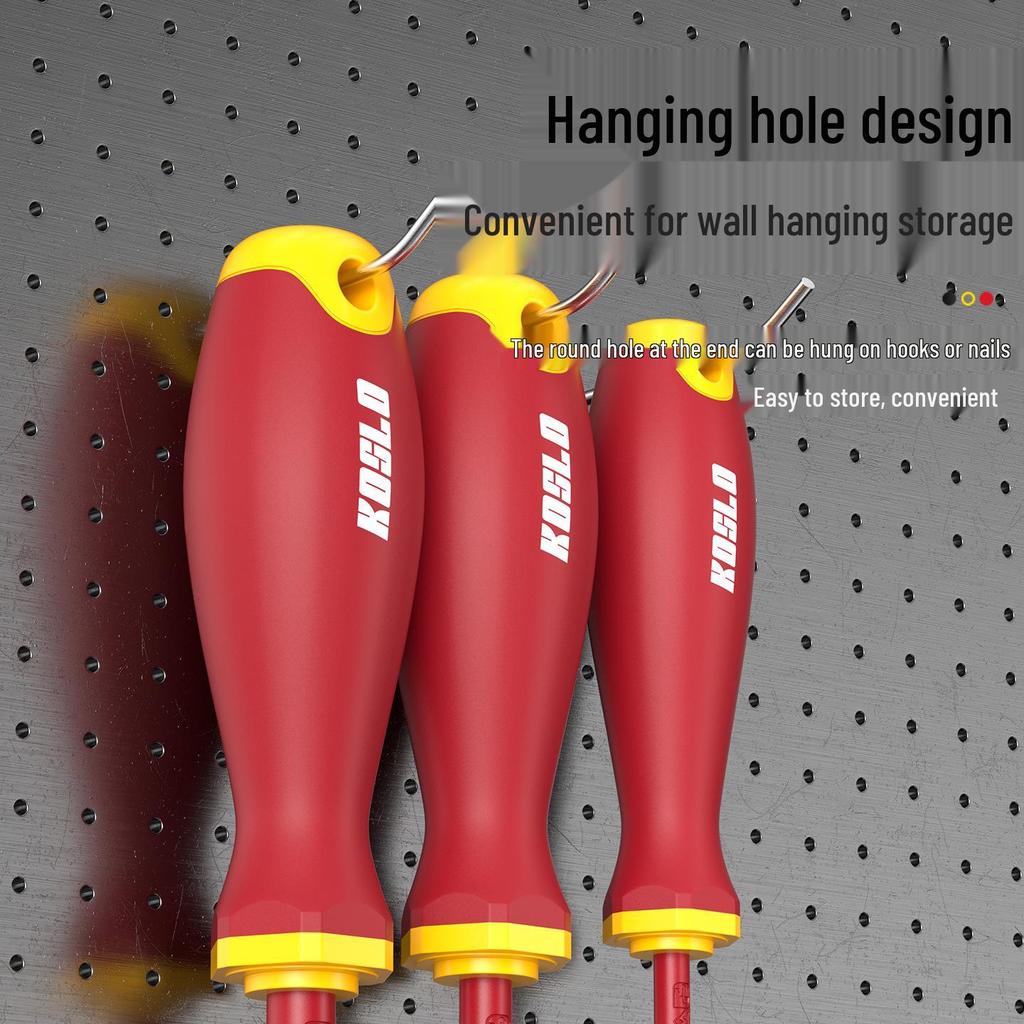 VDE Certified Insulated Screwdriver Set - Electrician's Phillips & Flathead, Anti-Shock Safety
