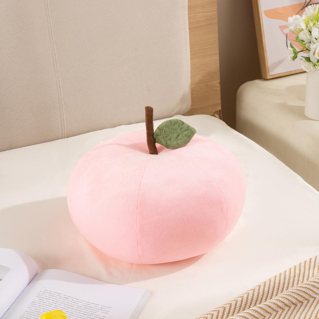 Plush Pillow 31×20cm for Living Room Bedroom Office Sofa  Adult and Child Use Cute Apple Design Fluffy Cushion Sofa Decor
