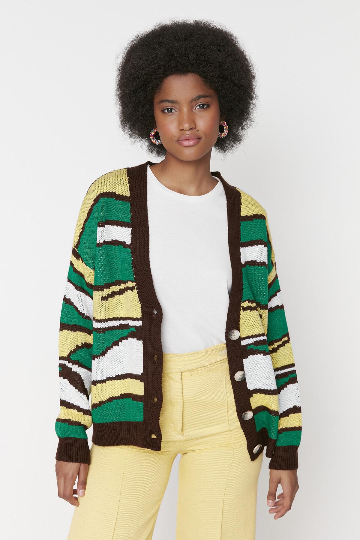 

Кардиган - Коричневый - Классический крой