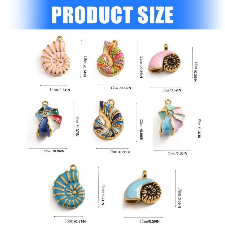 Stainless Steel Craft Charm Artistic Jewelry Component Conch Shape Necklace Making Accessories Suitable for Regular Use