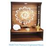 Mangal Beautiful Wooden Pooja Stand for Home, Temple, Office, Wall Mounted Puja Mandir with LED Spot Light, Size (H- 15.5, L- 11.5, W-11 Inch)