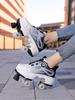 Nieuwe Intrekbare Vierwielige Tiener Unisex Schaatsen met Rem