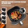 7QT Metal Liners Metal Pots Liners Metal Air Fryers Tray Square Air Fryers Plate Air Fryers Accessory for Cooking